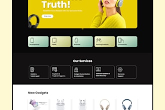 create a responsive website with modern tech and design