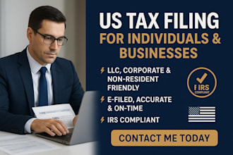 do US tax filing, US tax returns, llc tax, business tax, corporate tax filings