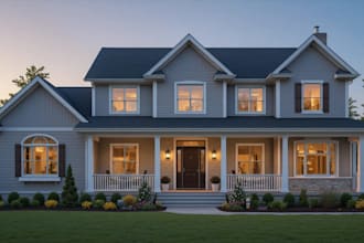 create modern 3d home front elevation architectural designs and renderings