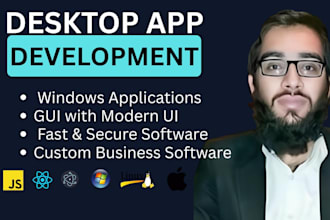 develop custom ai  desktop application using react, electronjs, tkinter, dotnet