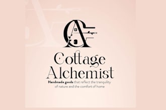design cottage core retired teacher handmade logo