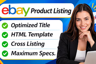 ebay listing, ebay product listing, ebay SEO listing, ebay setup, amazon listing