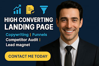 create high converting landing page copy and audit competitor funnels