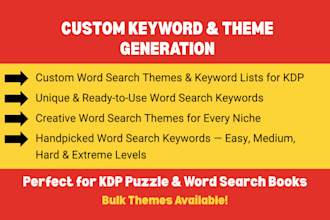 generate themed keywords for word search books