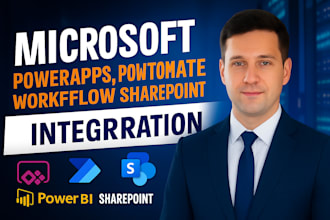 build microsoft powerapp power automate workflow power bi sharepoint integration