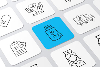 make custom flat minimal icon sets for your brand or project
