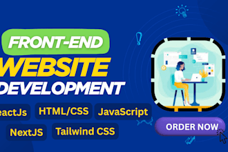 design responsive web frontend using reactjs and nextjs