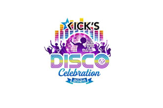 design disco theme biggest cheer leading competition logo