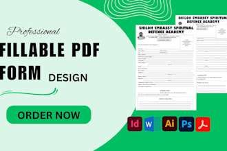 design adobe acrobat interactive pdf fillable form, annual report canva ebook
