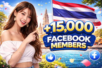 5,000 facebook group members for social proof boost