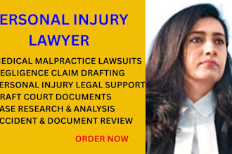 personal injury lawyer to draft medical malpractice and negligence lawsuits