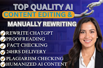 humanize, fact check, and remove ai traces from your book, manuscript or content