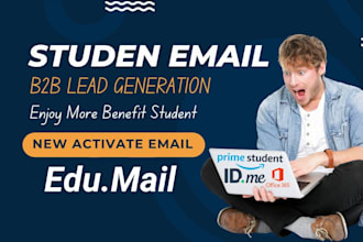 provide student email , targeted b2b leads, business leads