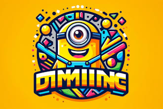 design good looking minion logo with creative concepts