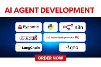 develop ai agents, ai automation with python, and n8n