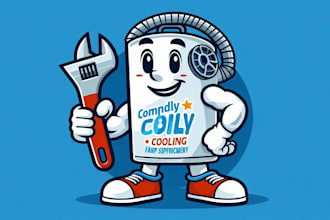 design wonderful friendly cooling mascot logo with unlimited revision