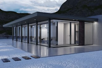 create photorealistic 3d architectural visualization of interiors and exteriors
