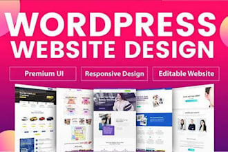 do wordpress website design, redesign, build, or ecommerce website development