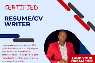 write a professional, ats optimized resume and cover letter