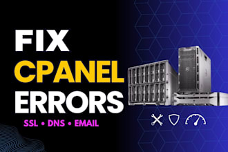 fix cpanel whm errors, 500 503 errors, email and server issues fast