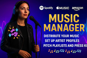 distribute your spotify, set up artist profiles, pitch playlists and press kits