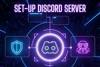 create and set up a professional discord server with bot, roles and auto mod