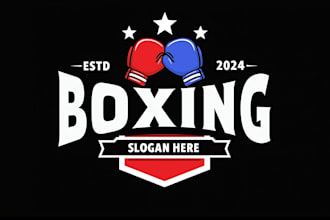 give a high quality boxing gloves sport mascot logo  in very short time