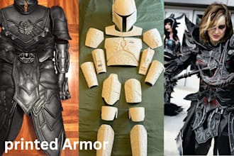 do 3d wearable cosplay armor parts cosplay model props for 3d printing