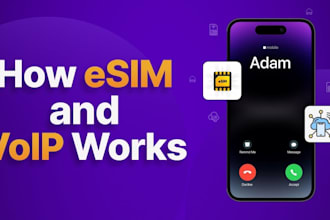develop or rebrand softphone app, esim app, esim website, voip app, linphone app