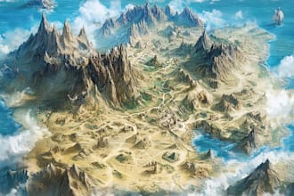do fantasy map design map maker vector map illustration