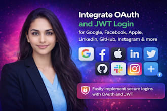 integrate google login using oauth jwt with facebook apple linkedin github more