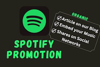 do music promotion spotify promotion spotify and write music blog