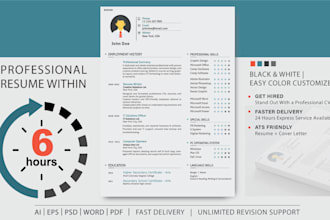 design a professional CV, resume, and cover letter