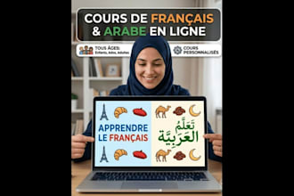 teach french and arabic online to kids, teens, and adults