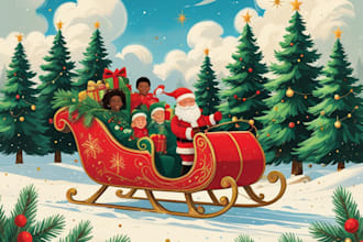 design christmas themed illustration