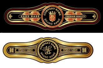 design modern cigar band, labels, box cigar brand business logo