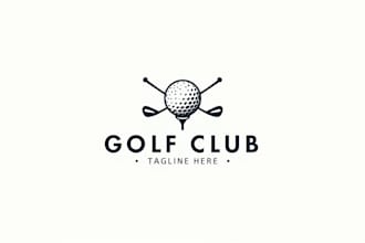 design super golf sport mascot logo with unlimited revision