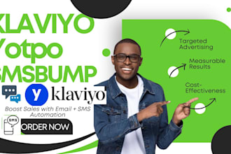 setup klaviyo, yotpo smsbump and SMS marketing automation flows