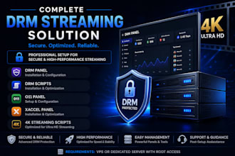 install drm panel, drm script, 011 panel,  xaccel panel, and 4k script