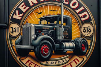 design trucking business transport truck logo