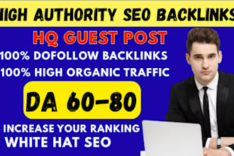 write and publish high authority guest posting with seo backlinks