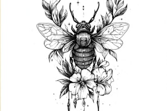make a minimalist lineart tattoo design or illustration