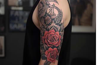 create a tattoo design of tattoo sleeve