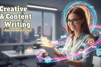 write engaging and creative content or copy that sells your idea beautifully