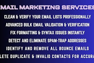 clean, validate, verify and remove duplicates from your bulk email list