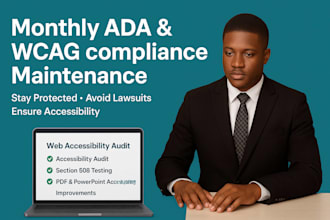 maintain your website monthly for ada and wcag accessibility compliance