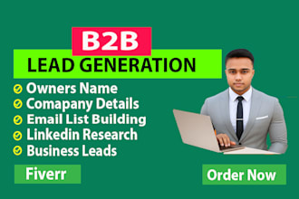 do targeted b2b lead generation, email list building, and web research