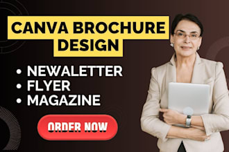 design professional flyers, brochures, and social media ads