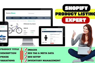 do professional shopify product listing