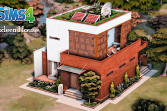 build your dream home realistic house in sims 4 with modern architectural design